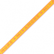 Tekstlint "mi amore" Yellow-coral pink