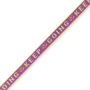 Tekstlint "keep going" Paisley purple-green
