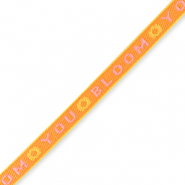 Tekstlint "you bloom" Orange-paisley purple