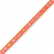 Tekstlint "best friends" Coral red-lime