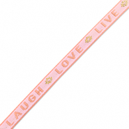 Tekstlint "live laugh love" Pink-coral pink