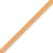 Tekstlint "love faith hope" Coral red-gold