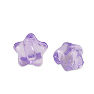 Acryl kralen star Purple transparent