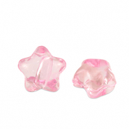 Acryl kralen star Pink transparent