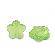Acryl kralen flower Spring green transparent
