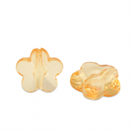 Acryl kralen flower Spectra yellow transparent