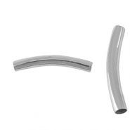 Kralen van Stainless steel Roestvrij staal (RVS) tube 40mm Silver