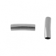 Kralen van Stainless steel Roestvrij staal (RVS) tube 20mm Silver