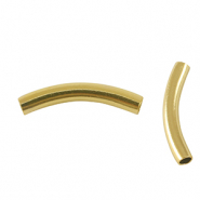 Kralen van Stainless steel Roestvrij staal (RVS) tube 25mm Gold