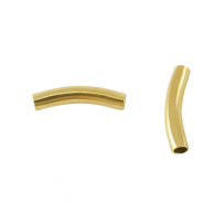Kralen van Stainless steel Roestvrij staal (RVS) tube 20mm Gold