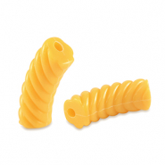 Acryl kralen tube twisted Spectra yellow