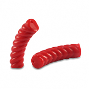 Acryl kralen tube twisted Red