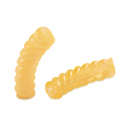 Acryl kralen tube twisted Transparent spectra yellow