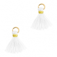Kwastje 1.2cm Gold-white