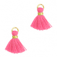 Kwastje 1.2cm Gold-magenta pink