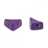 Tile bead triangle Grape purple