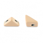 Tile bead triangle Apricot beige