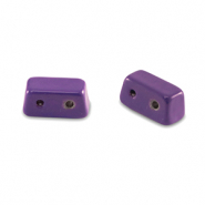 Tile bead rectangle Grape purple