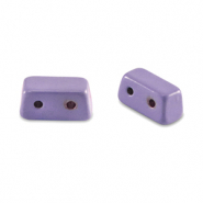 Tile bead rectangle Paisley purple