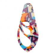 Hangers van resin vleugel Multicolor confetti