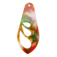 Hangers van resin vleugel Multicolor pink-green