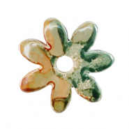 Grieks keramiek DQ flower Light green-orange