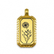 Metaal bedels DQ flower Goud (nikkelvrij)
