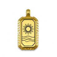 Metaal bedels DQ sun Goud (nikkelvrij)