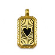 Metaal bedels DQ heart Goud (nikkelvrij)