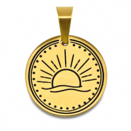 Bedels van Stainless steel Roestvrij staal (RVS) sun Goud