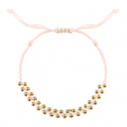 Hippe armbanden stainless steel beads Beige-gold