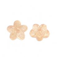 Acryl kralen flower Transparent copper brown