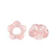 Acryl kralen flower Transparent salmon pink