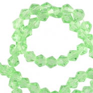 Top Bicone facet kralen 6mm Spring green
