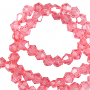 Top Bicone facet kralen 6mm Peonia pink