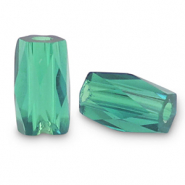 Top quality facet kralen tube Petrol green