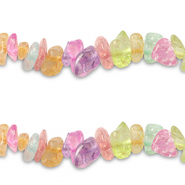 Chipstone glaskralen Transparent-multicolour
