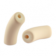 Acryl kralen tube matt Apricot beige