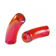 Acryl kralen tube Red-AB coating