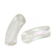Acryl kralen tube Transparant-AB coating