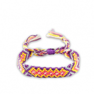 Enkelbandje Purple-yellow