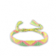 Enkelbandje Yellow-pink-green