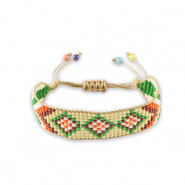 Hippe armbanden Almond beige-green