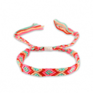 Hippe armbanden Neon pink-red