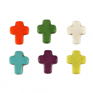 Kralen natuursteen howliet cross Multicolour