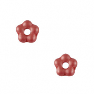 Tsjechische kralen flower 5mm Warm red