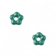 Tsjechische kralen flower 5mm Aqua green