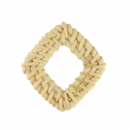 Rotan hangers rhombus Natural white