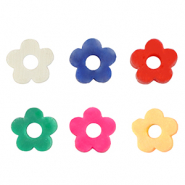 Kralen Katsuki flower 6mm Multicolour-pearl shine coating