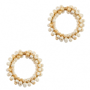 Bedels van Stainless steel Roestvrij staal (RVS) beads Beige-gold